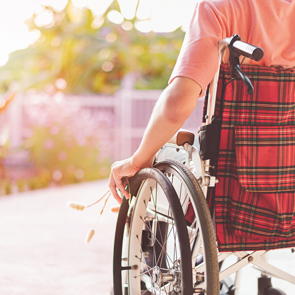 Man in a wheelchair